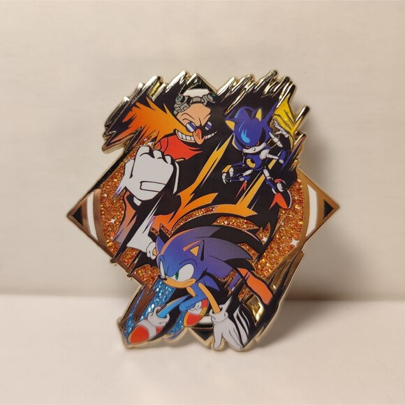 Sonic The Hedgehog Team & Eggman Blind Bag Enamel Pins Set Of 2 Sega Badges - Picture 4 of 4
